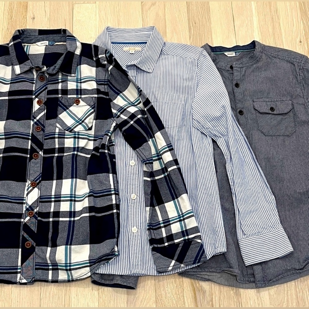 John Lewis UK 3 Beautiful Buttondown Shirts Boys Size 11
